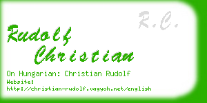 rudolf christian business card